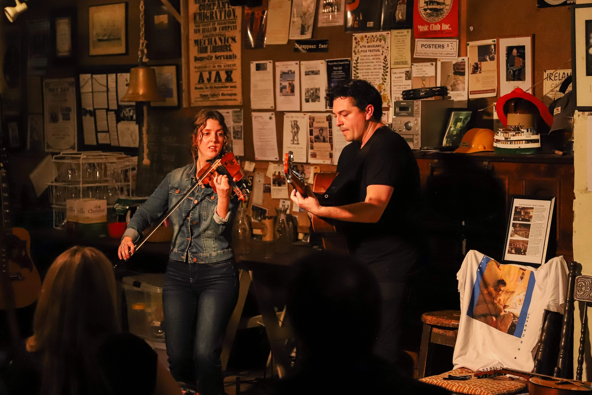 Adam & Marika performing live - a duo featuring violin and acoustic guitar